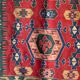 Large Turkish rug with a dominant red colour 231x170.