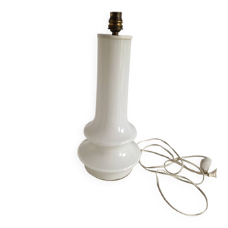 70s Design Lamp in White Opaline