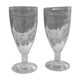 2 verres anciens à absinthe de bistrot, verre épais base torsadée XIXème