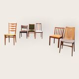 Zes Mid Century stoelen