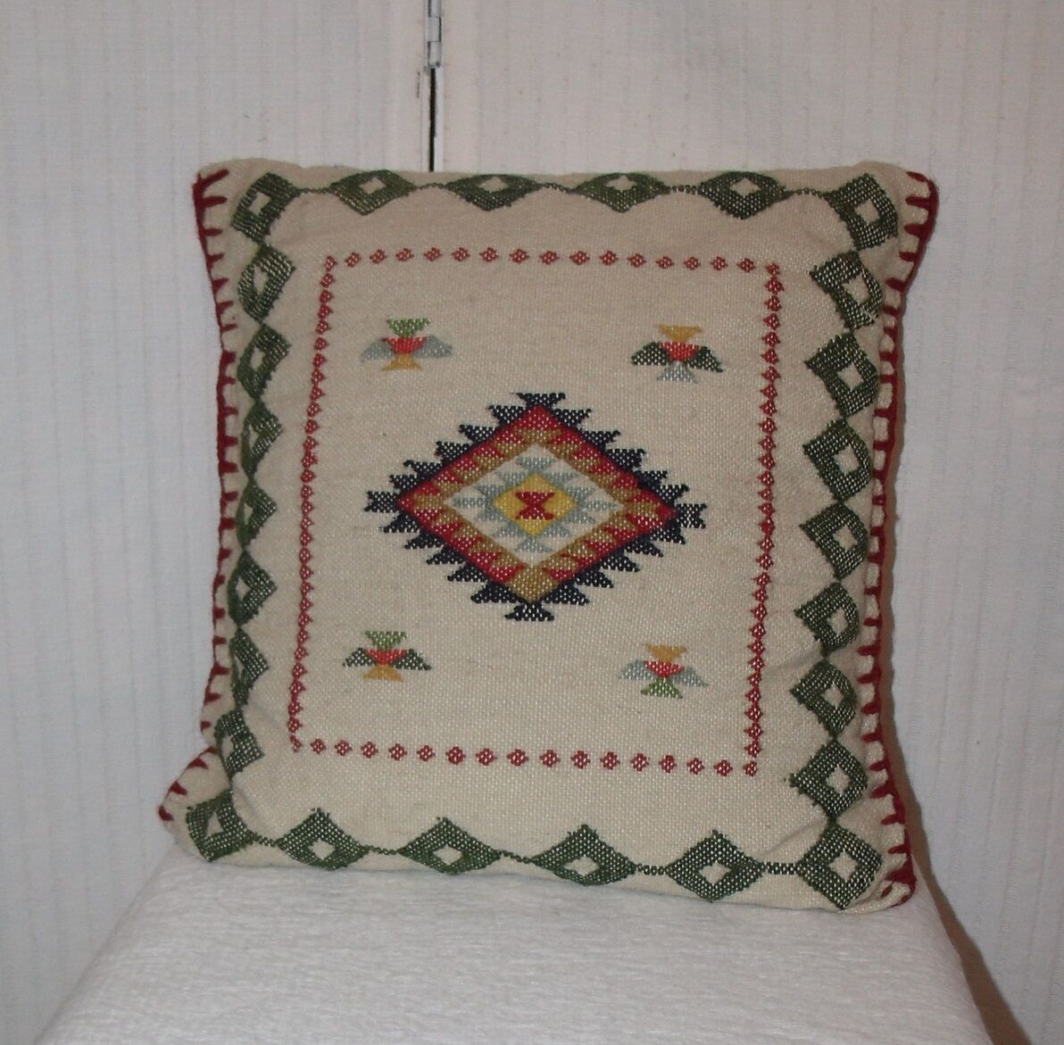 Lot of 2 ethnic wool cushions