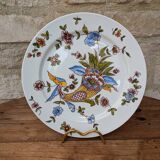Very beautiful old plate decorated with a cornucopia, hand-painted, Limoges