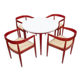 Scandinavian Dining Table with Chairs, 1960s