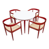 Table à manger scandinave avec chaises, années 1960