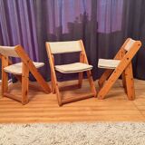 Set of three Kon-Tiki chairs designed by Gillis Lundgren, Ikea, Sweden, 197