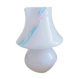Lampe champignon Murano bleu et rose