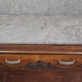 Sideboard in a row, Art Deco period, in mahogany.