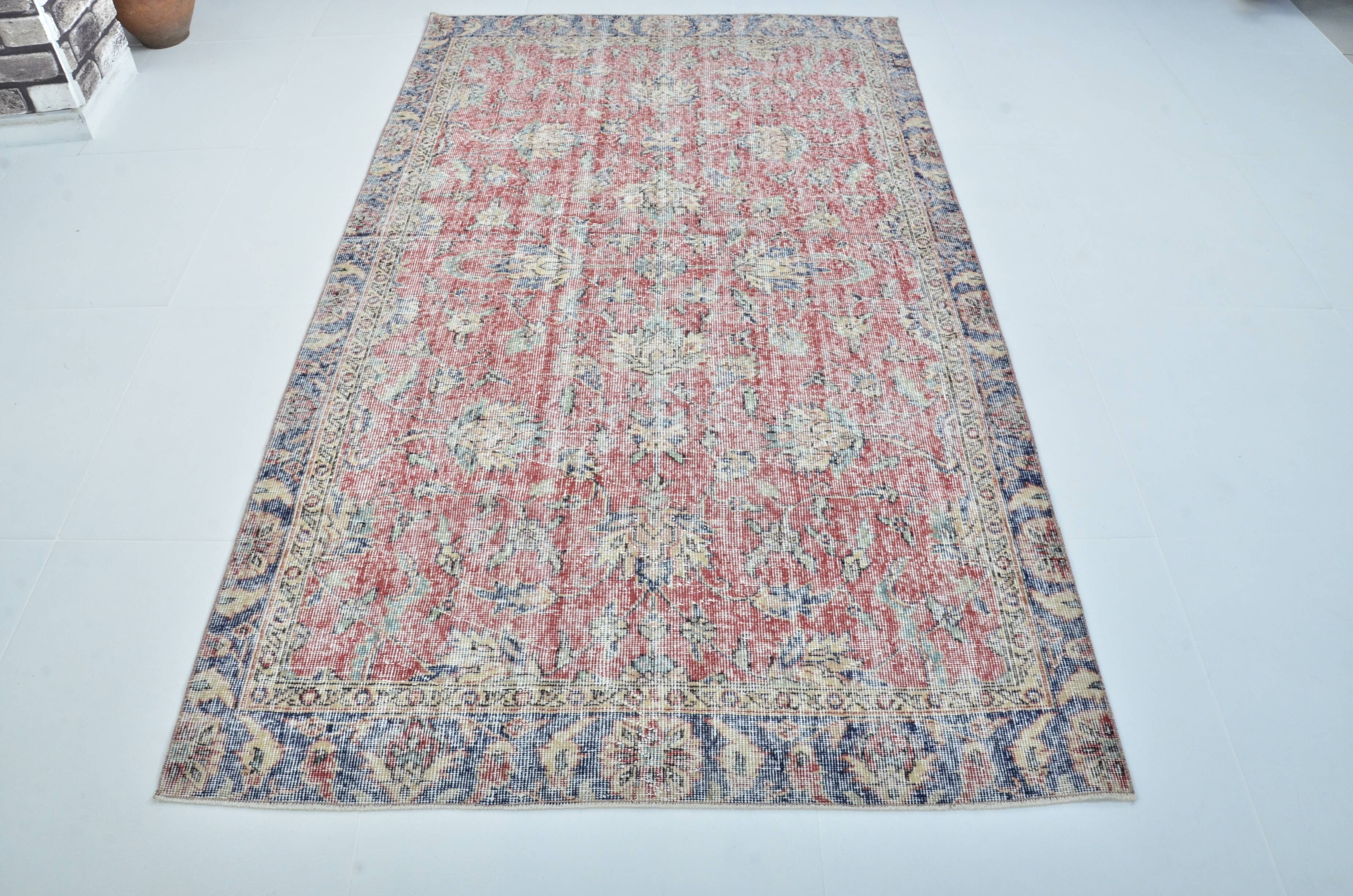 Antique Oushak Vintage Carpet sku 3126