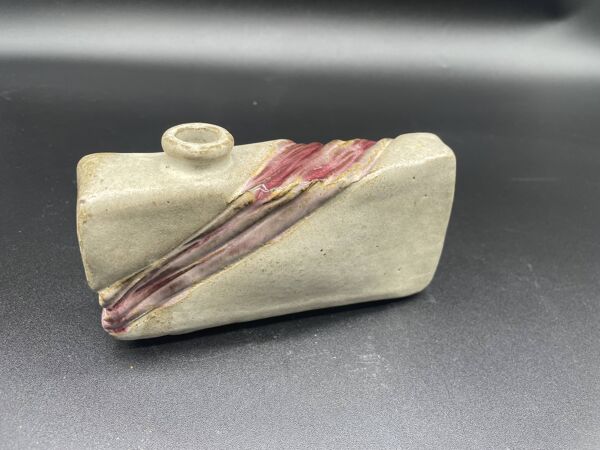 Vase en grès moderniste signé – Travail d’atelier vers 1930–1950