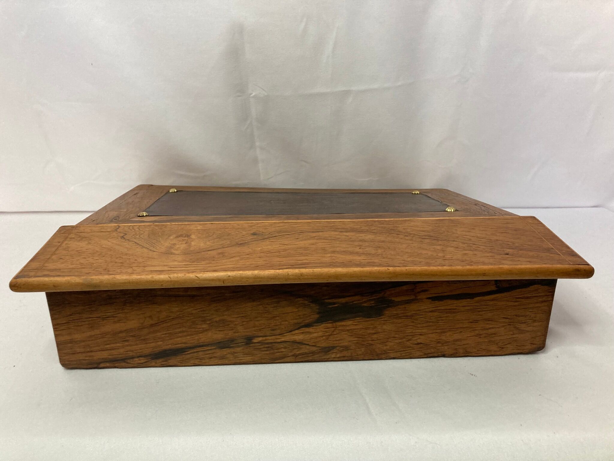 Old wooden writing board over leather early twentieth century