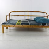 Sixties rattan / manou daybed with extension