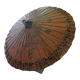 Asian paper and rattan umbrella
