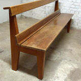 Ancien banc vintage en orme