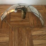 Mother-of-pearl and tin wall lamp