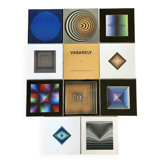 Portfolio of 10 Heliogravures, Victor Vasarely, stamped Fondation Vasarely, 1971