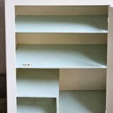 Low sideboard, bar furniture, cupboard, white wood, vintage, 60s