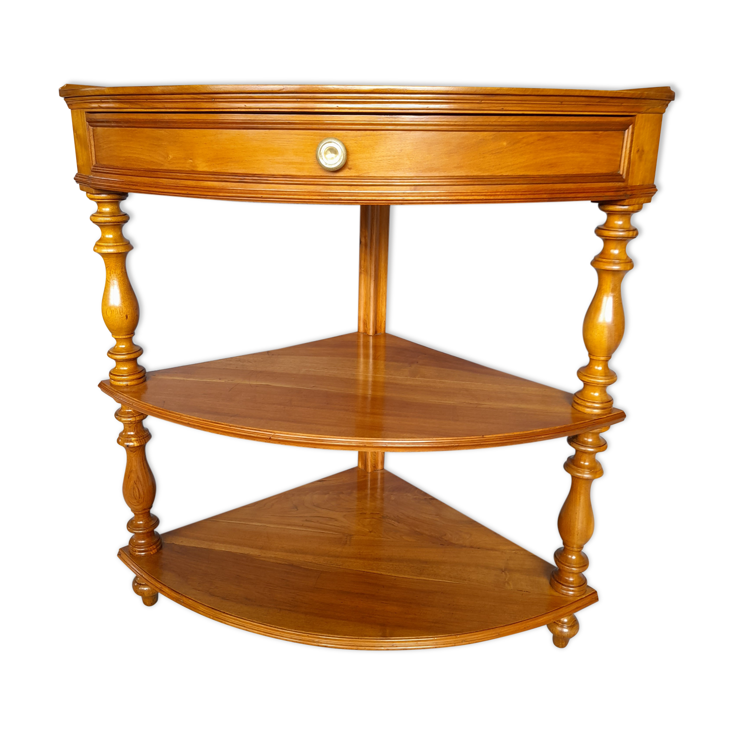 Mid-19th century walnut corner cabinet