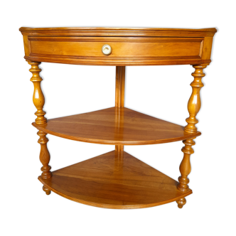 Mid-19th century walnut corner cabinet