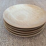 5 stoneware fish plates