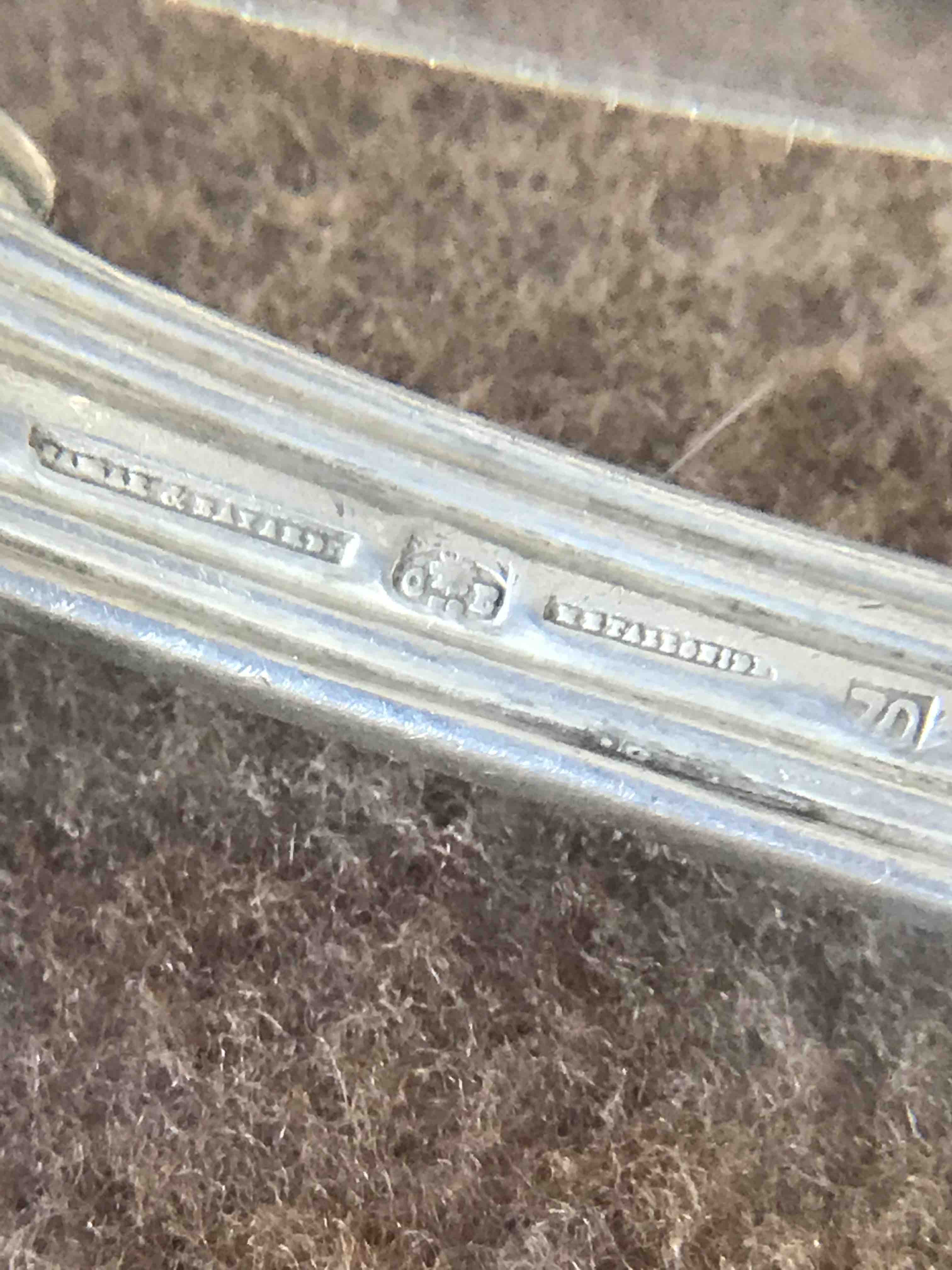 Lot 12 tablespoons in silver metal Cailar & Bayard goldsmith
