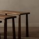 Vintage Oak Nesting Tables (Set of 3) – Rustic Modernist Side Tables, 1970s