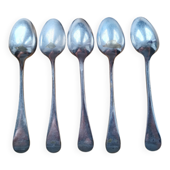 Argenterie - Lot 5 Petites Cuillères en métal argenté