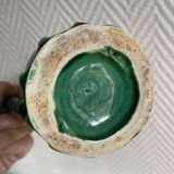 Small green ceramic pitcher