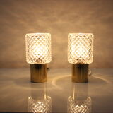 Pair of table lamps Kamenický Šenov, Preciosa, 1970's.