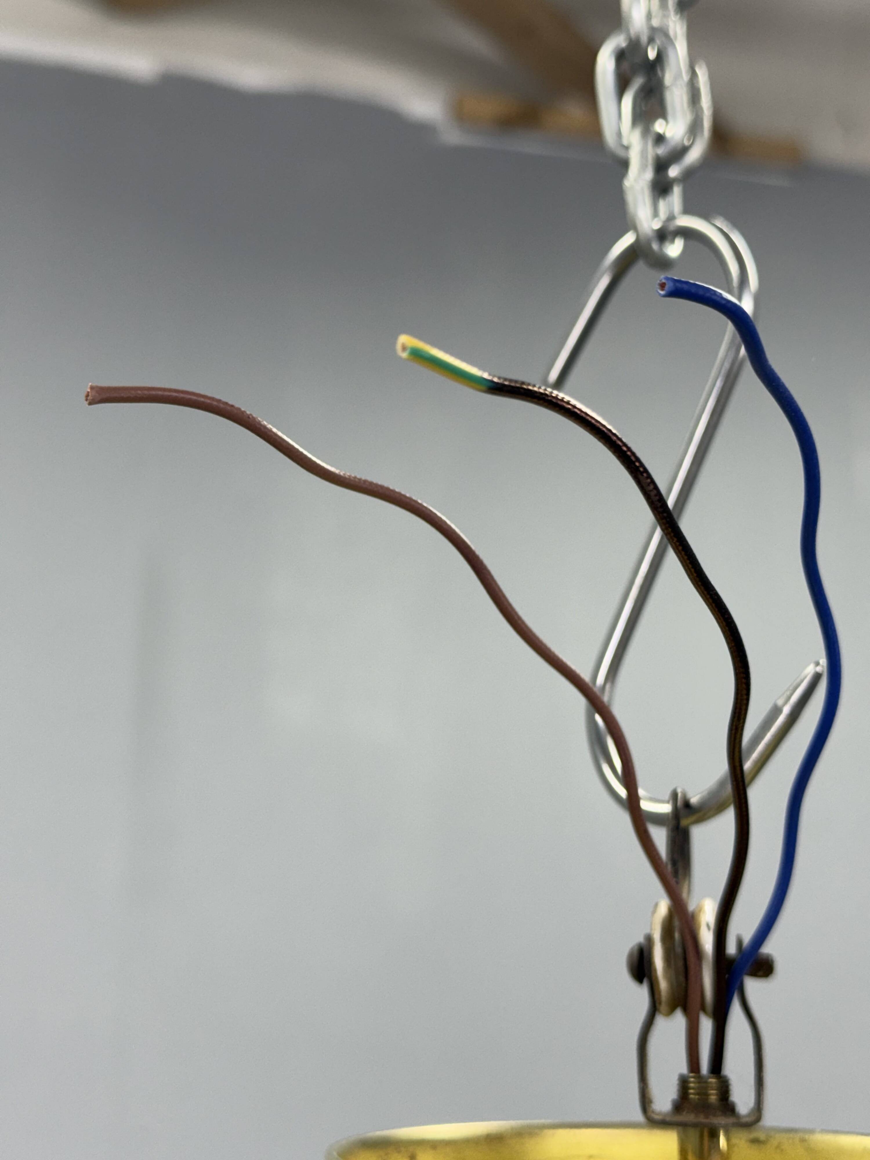 Art Deco Brass and Opaline Glass Chandelier, 1930s