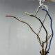 Art Deco Brass and Opaline Glass Chandelier, 1930s