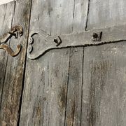 Pair of old shutters