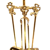 Solid brass fireplace servant 3 accessories