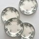 4 dessert plates ironstone "Liserons" Choisy le Roi