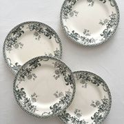 4 dessert plates ironstone "Liserons" Choisy le Roi