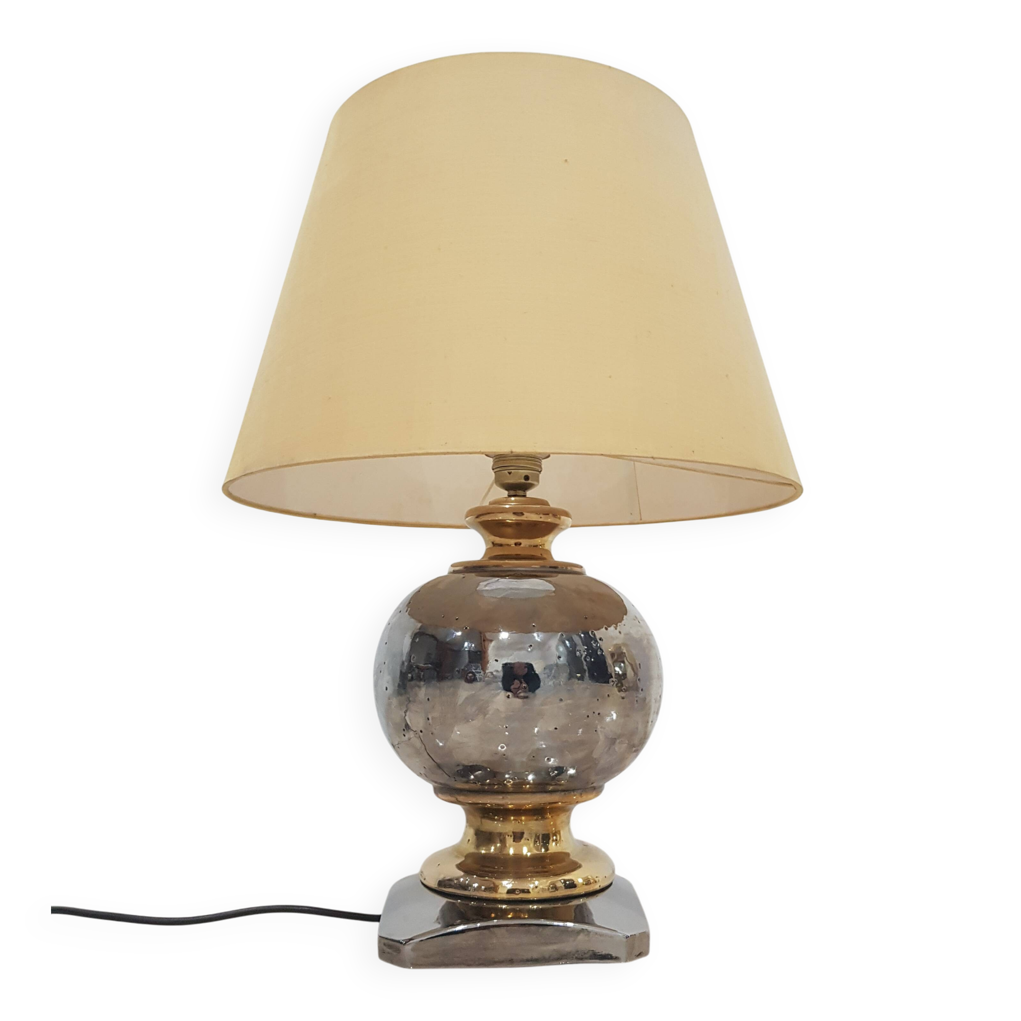 Silver-gold lamp, Italy, 1960s.