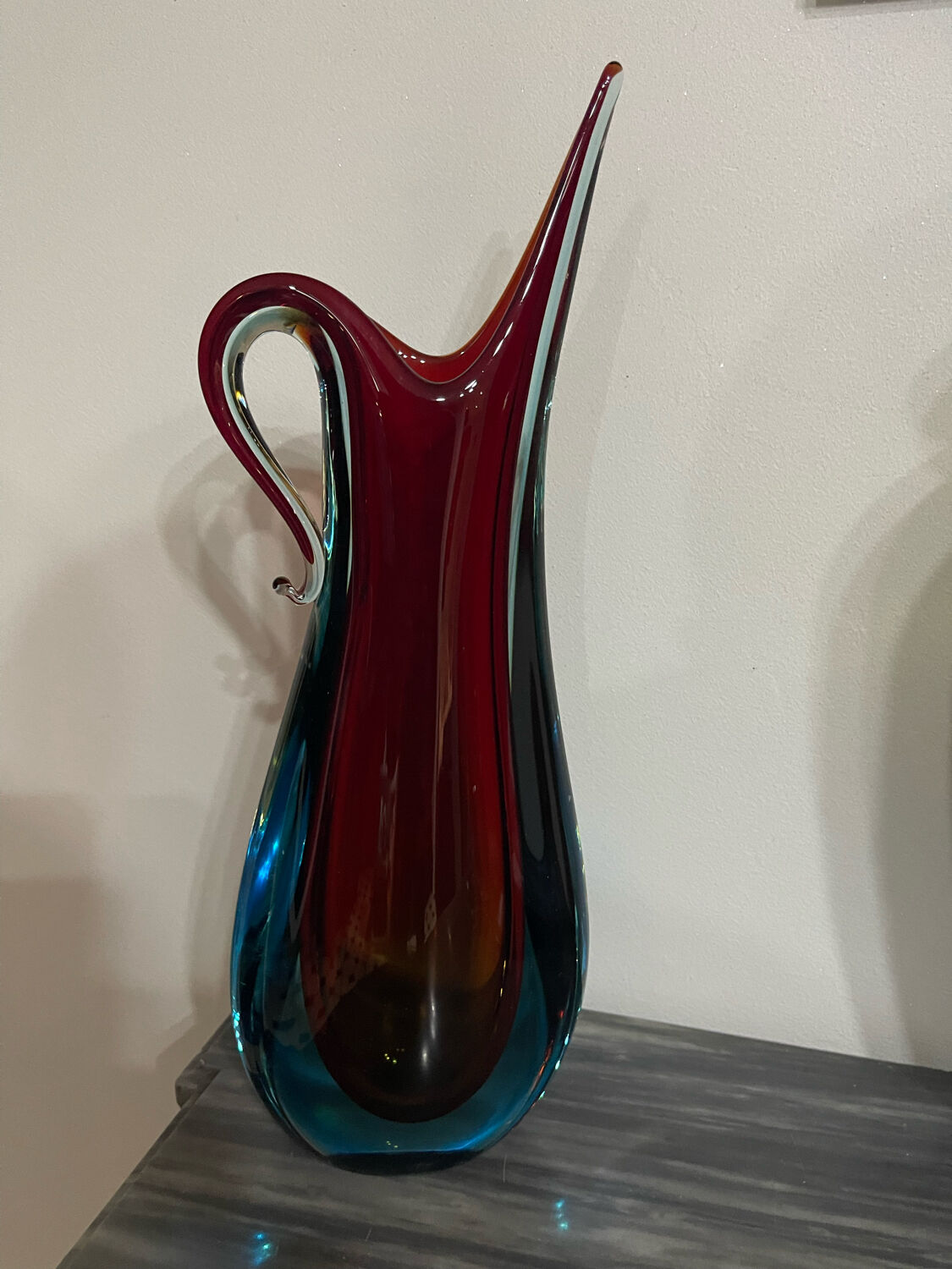 Murano crystal vase