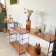 Vintage wooden string shelves