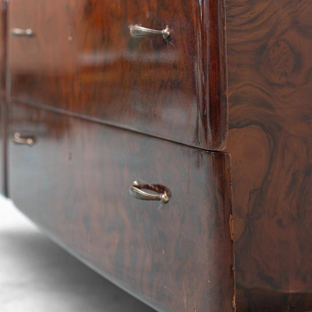 Vintage wooden sideboard with brass legs, 1960s design