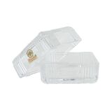 Crystal box, lead glass, Italian design, 1970s, manufacturer: Primavera di