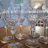 Service of 6 chissed wine glasses