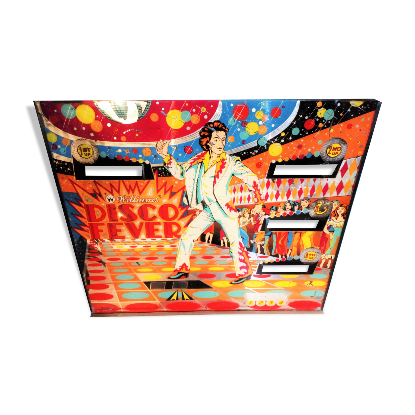 Williams pinball plate "Disco fever" 1978