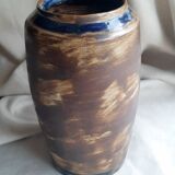 Glazed stoneware vase signed