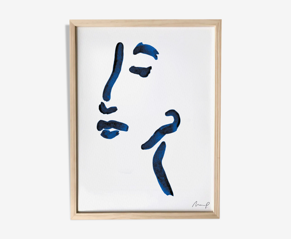 Illustration "Blue Portrait 7"