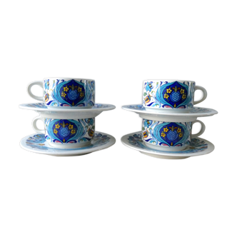 4 cup and sub cup set, Villeroy - Boch, model Izmir