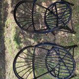 Lot of two rattan chairs