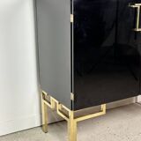 Guy Lefevre black lacquer storage unit 1970