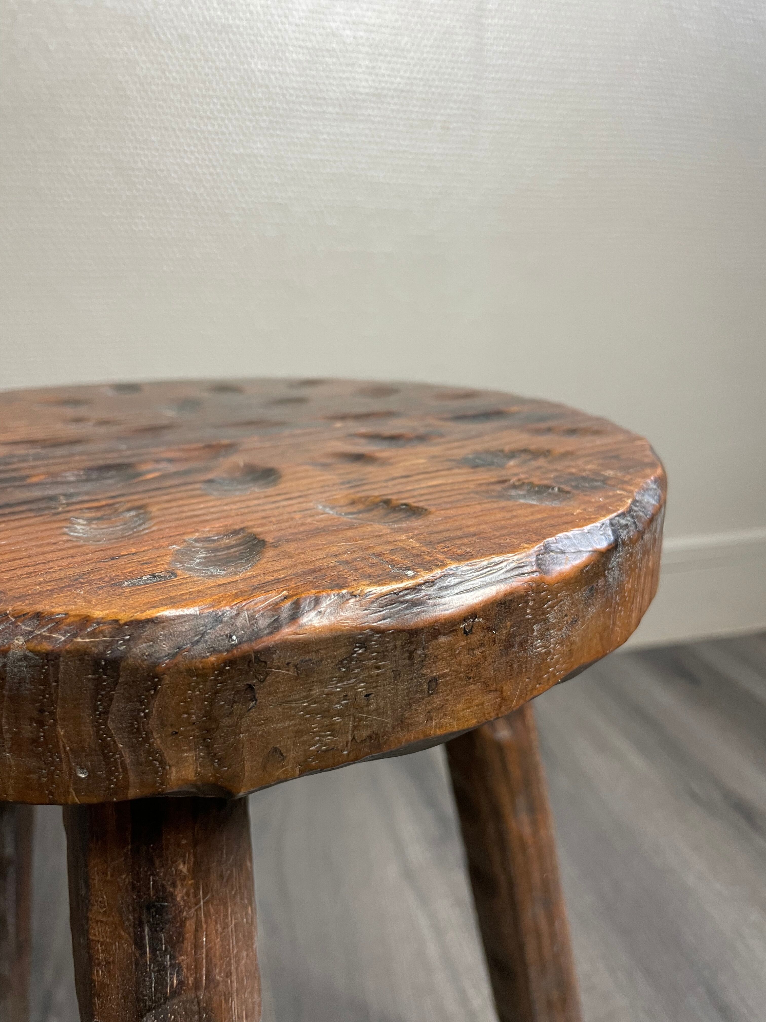 Wooden tripod stool 60s