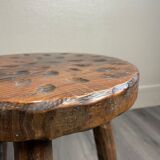 Tabouret tripode en bois années 60