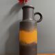 vase marron et orange Allemagne de l'Ouest Scheurich modèle 401-28 années 1970