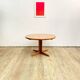 Table à manger extensible ronde en teck du milieu du siècle par Glostrup, Danemark, années 60
